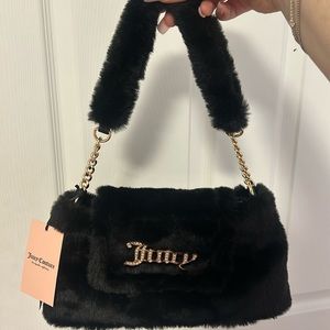 Juicy Couture Licorice Fluffy Shoulder Bag